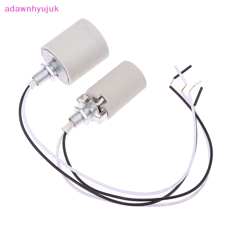 Adawnhyujuk LED 燈陶瓷螺絲耐熱適配器家用插座圓形用於 E14 燈泡底座 E27 燈座帶電纜 VN