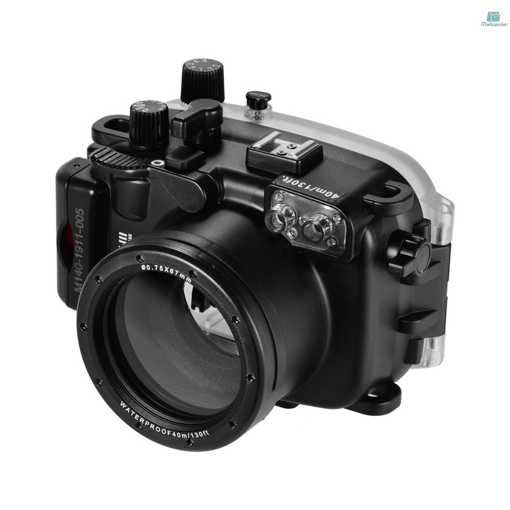海蛙水下潛水外殼防水相機保護套 40M/130FT 深度兼容佳能 G7X Mark III Came-021