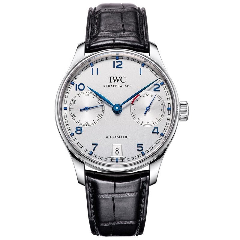 KQOH 葡萄牙系列男士腕錶 自動機械手錶 42.3毫米 IW500705七日鏈白盤藍針