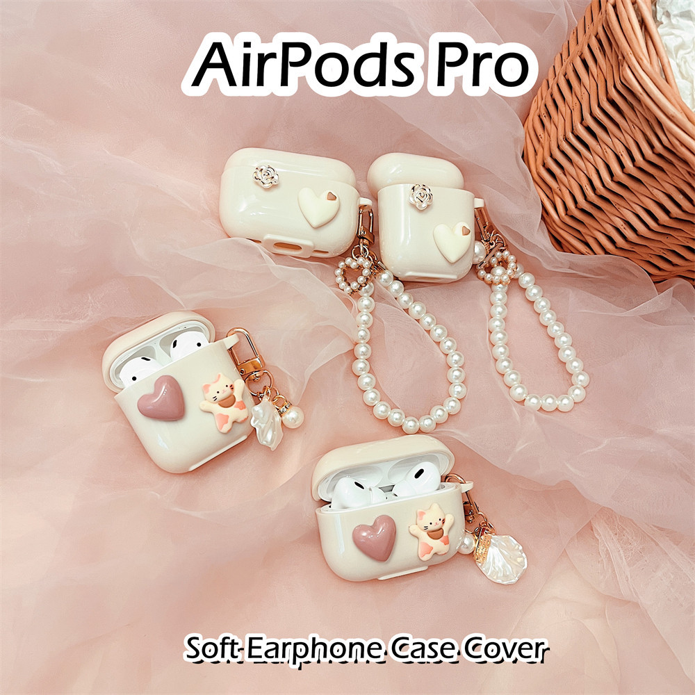 現貨! 適用於 AirPods Pro Case 立體裝飾貓軟矽膠耳機套外殼保護套
