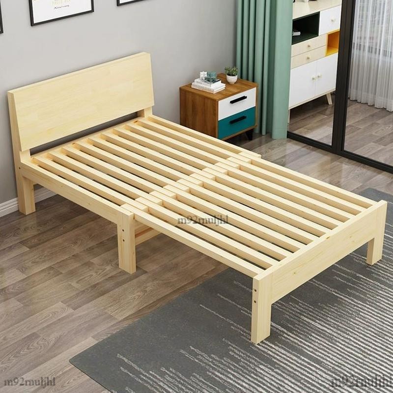 沙發床摺疊兩用多功能小戶型卧室網紅實木單人榻榻米抽拉伸縮床架床 床架 摺疊床 實木床 單人床