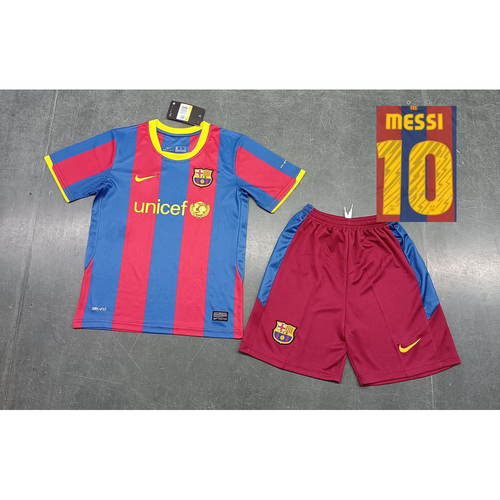 2008 2009 2011 2012 MESSI Team 復古兒童球衣兒童足球球衣兒童足球衫 3-13 歲