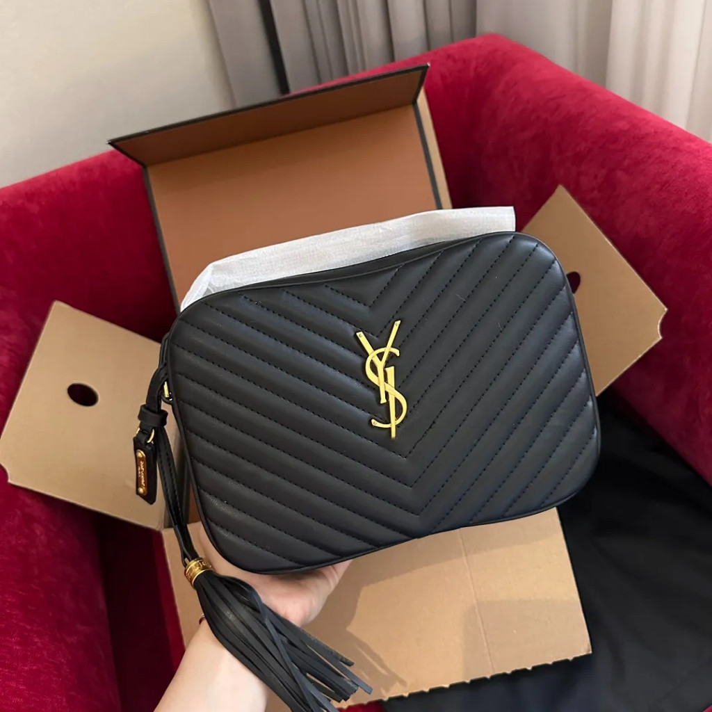 💛奎茵🌈頂級二手全新精品禮盒YSL 鏈條相機包