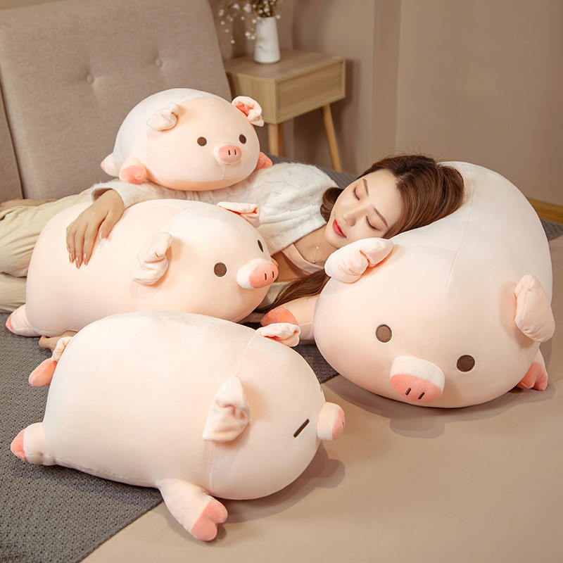 新款胖墩小豬毛絨玩具布娃娃玩偶抱枕床上超軟圓球豬公仔