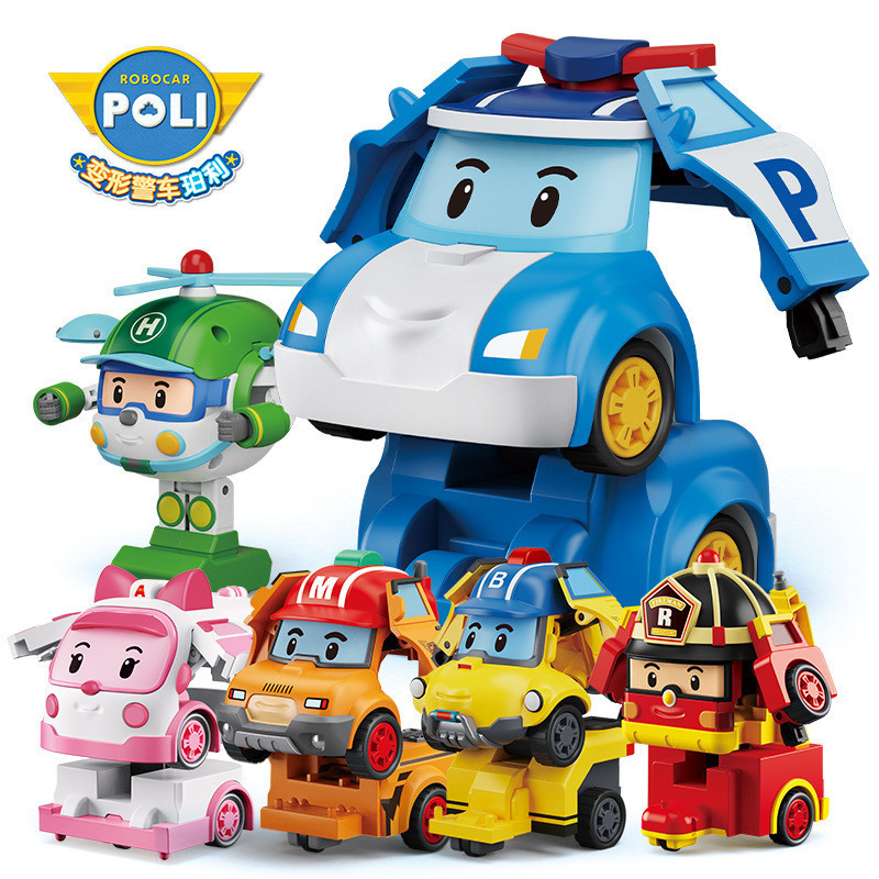 POLI 變形 警車 波力 玩具 機器人 羅伊 消防車 交通救援隊 兒童玩具車