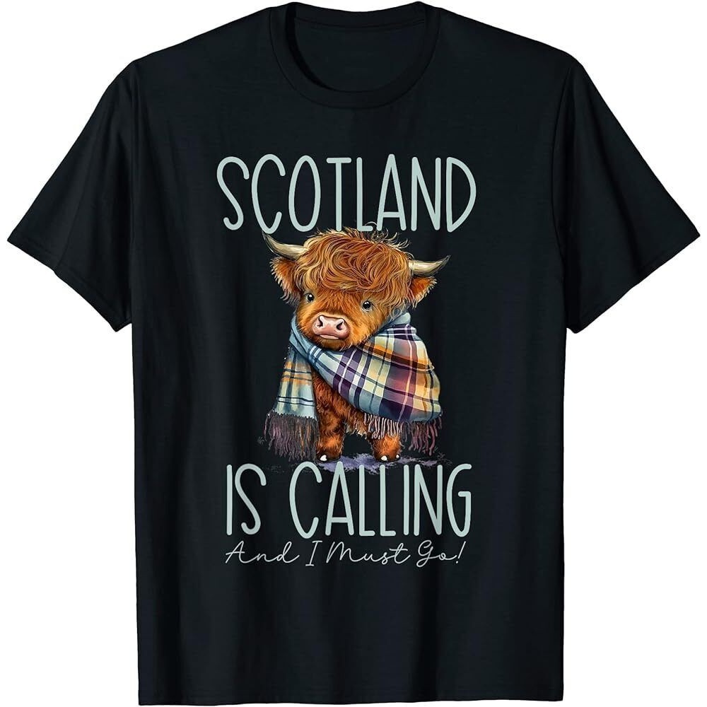 蘇格蘭呼喚我必須去! 高地牛 T 恤