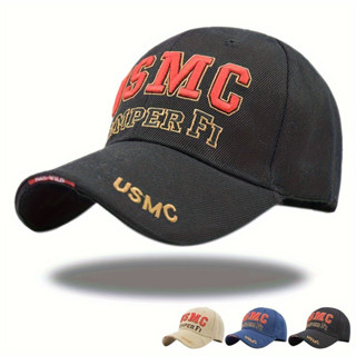 棒球帽 1 件 USMC 棒球帽,透氣戰術刺繡可調節男女棒球帽