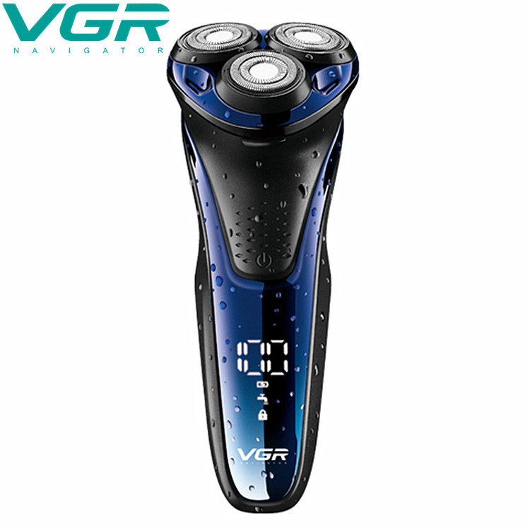 VGR電動剃鬚刀男士刮鬍刀三頭USB電動鬍鬚刀水洗新款V-306