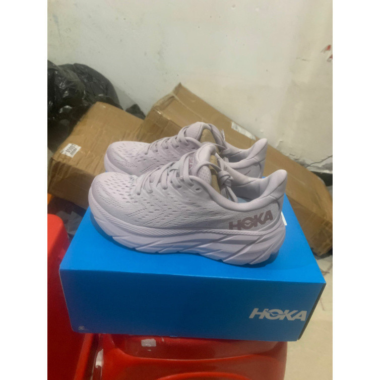 Hoka ONE ONE Clifton 8 減震淺紫色跑鞋