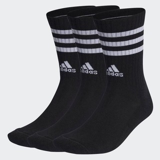 Adidas 3s C Spw Crw 3p 中筒襪 運動襪 透氣 舒適 彈性 愛迪達 3雙入 黑 [IC1321]