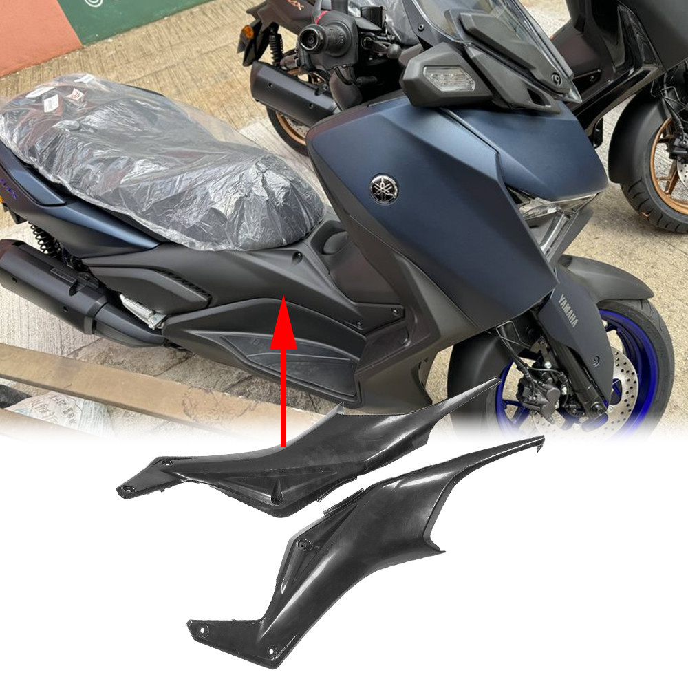 山葉 適用於雅馬哈 X-MAX 300 2023 2024 摩托車配件未上漆左右前駕駛員座椅側蓋整流罩 ABS