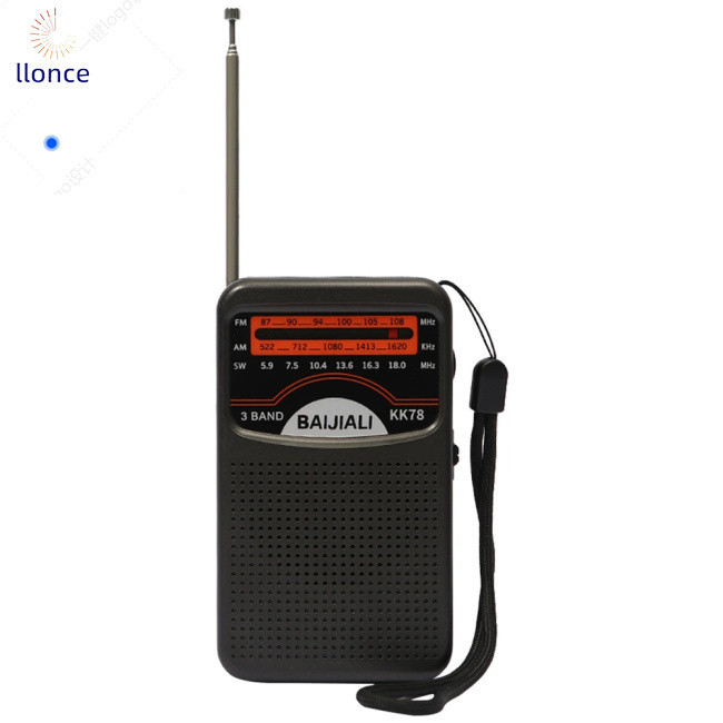 Dgx KK78 AM FM SW 收音機電池供電便攜式最持久袖珍收音機帶伸縮天線收音機播放器 3