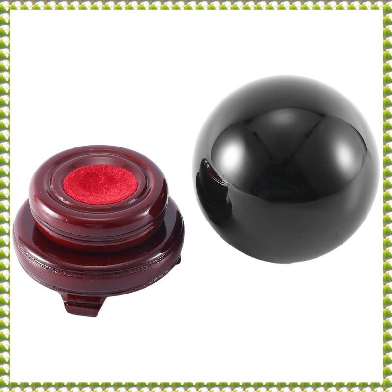 (P B X K)80MM 天然黑球大水晶球