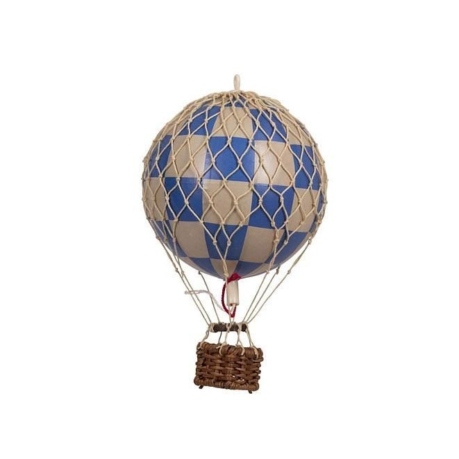 荷蘭 AUTHENTIC MODELS 熱氣球吊飾/ 藍色格子/ 8.5CM eslite誠品