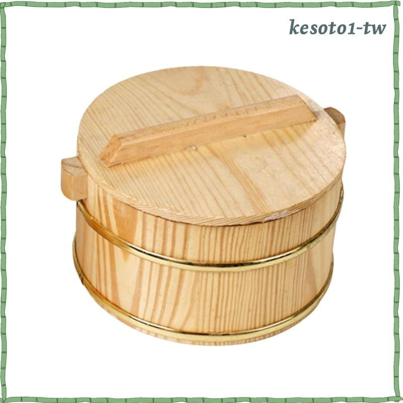 [KesotoaaTW] 蒸木飯桶壽司飯碗便攜帶蓋圓飯