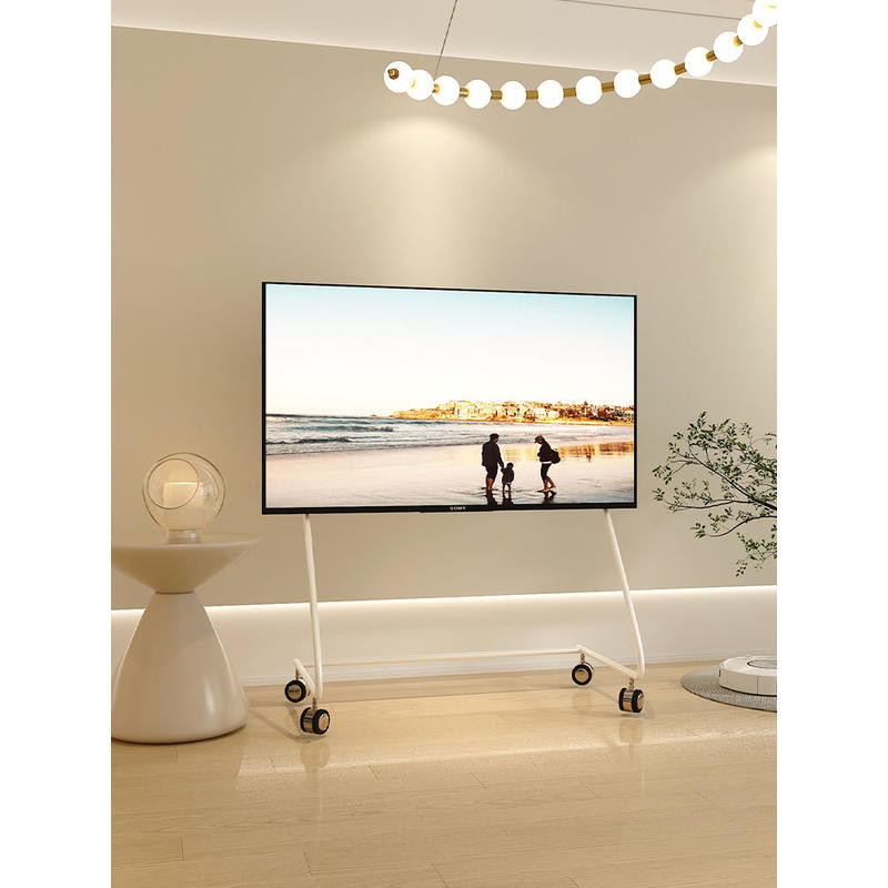 熱賣商品創意落地可移動電視機支架通用會議推車直立式帶輪顯示幕一體機掛架