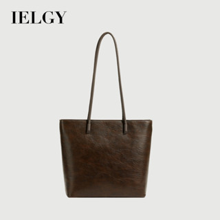 IELGY 手提通勤包 復古簡約托特包 百搭大容量斜揹包