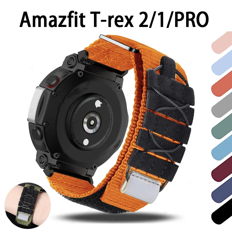 22mm 適用於華米 Amazfit T-rex 2 錶帶運動尼龍環錶帶適用於華米霸王龍錶帶 Amazfit Trex