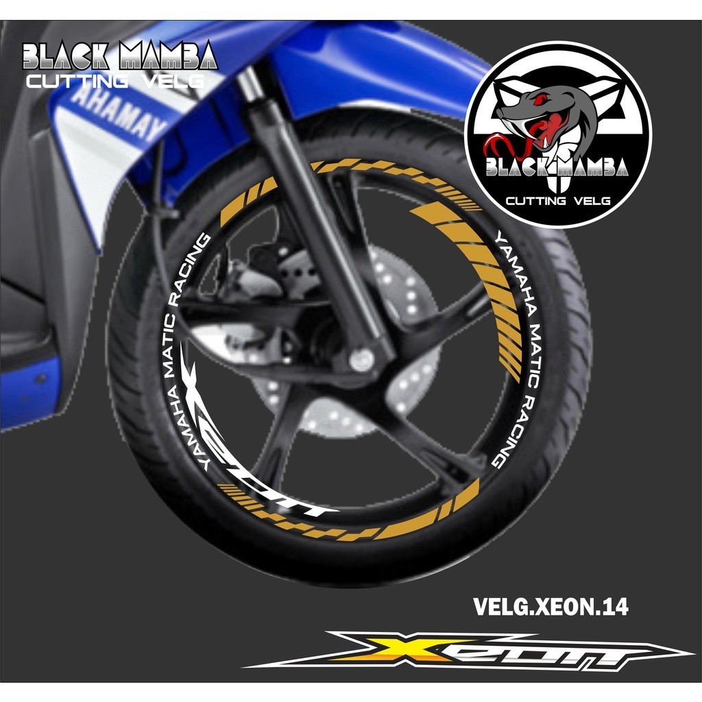 山葉 切割貼紙輪輞 XEON STICKER LIS 列表變化輪胎/VELG YAMAHA XEON 14