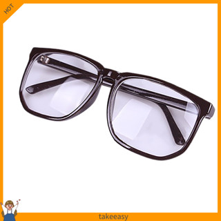 中性複古復古眼鏡塑料厚框透明鏡片眼鏡,適合派對照片拍攝