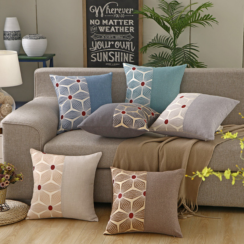 北歐幾何抱枕套     家居用品素色幾何圖案    沙發抱枕套