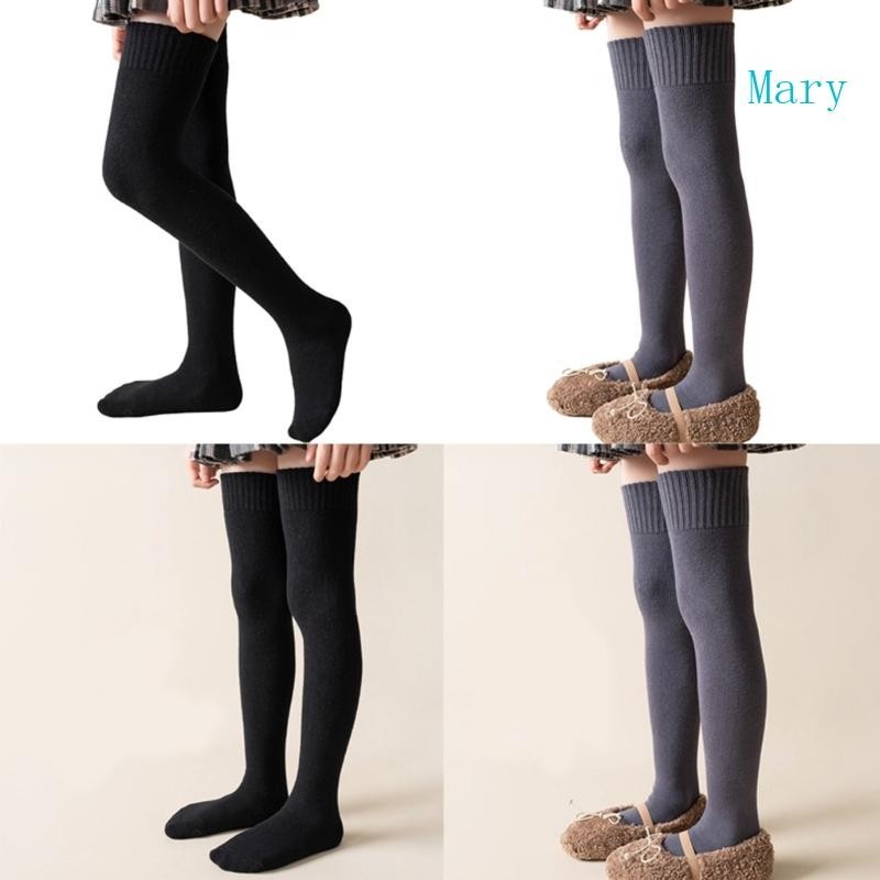 Mary 幼兒大腿襪純色女孩過膝襪兒童配飾