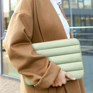 【Inbo-盈寳】韓版筆電包 電腦包 羽絨筆電包 軟fufu泡芙電腦包 13寸puffy內袋時尚iPad枕頭電腦包女