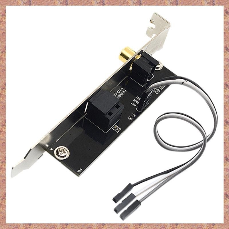 (R E W Y)24Bit 192Khz 女兒卡 SPDIF 光纖和 RCA 輸出板電纜支架數字音頻輸出適用於華碩技嘉