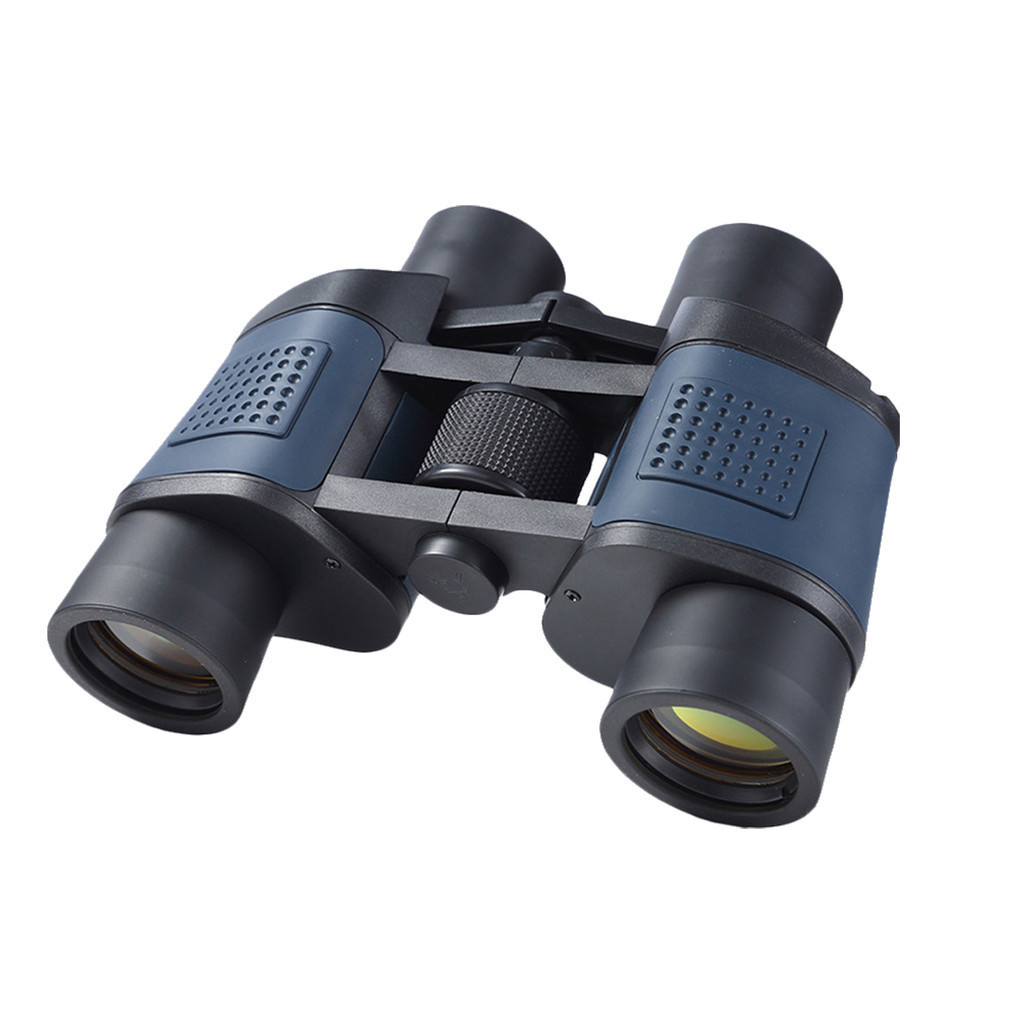 80x80 雙筒望遠鏡低光夜視 BAK4 棱鏡防水雙筒望遠鏡帶指南針和攜帶掛繩,用於觀鳥音樂會