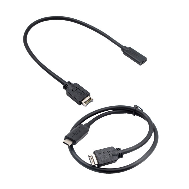 Char 柔性 E 型公頭 USB3 1 前面板接頭到 USB C C 型延長線安全連接兼容性 30 厘米