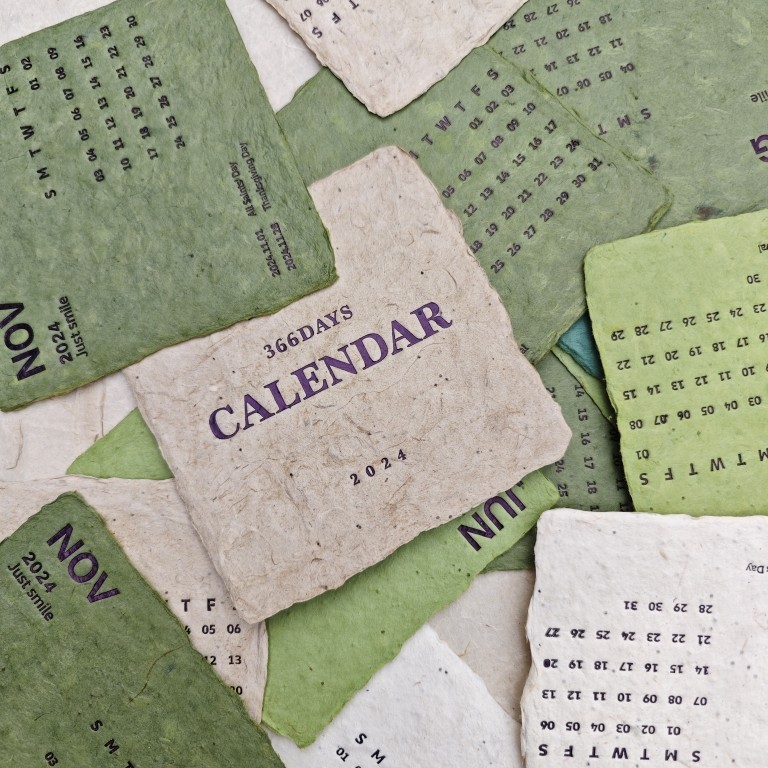 客製化卡片種子紙日曆發芽日曆種子紙日曆定製毛邊手工種子紙日曆