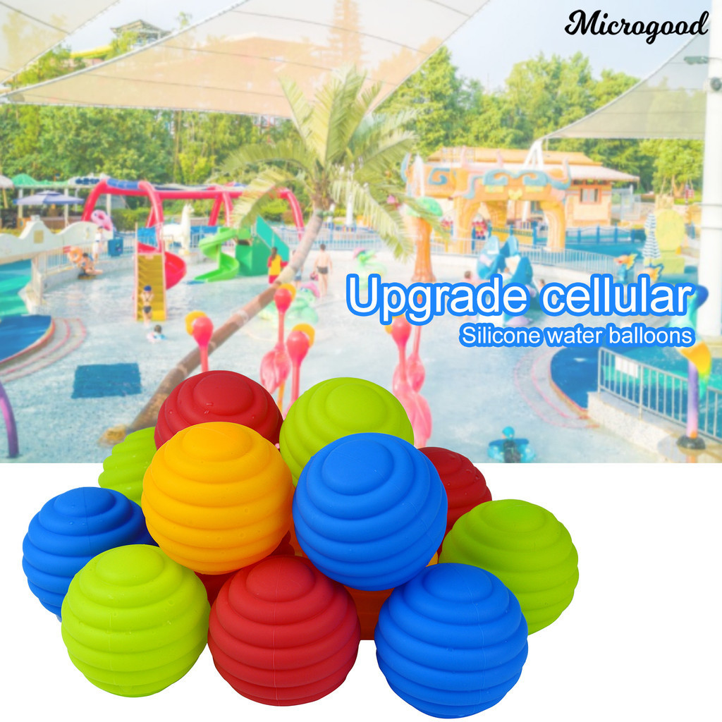 Mic_水球快速填充炫彩大容量可折疊水上游戲互動可重複使用可填充水氣球夏季