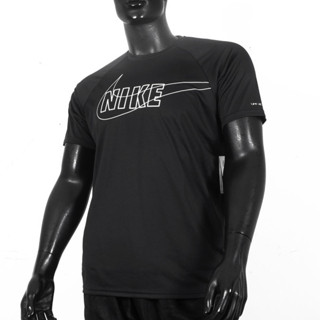 Nike 男 短袖 上衣 防曬衣 T恤 抗UV 運動 休閒 透氣 舒適 黑 [NESSD690-001]