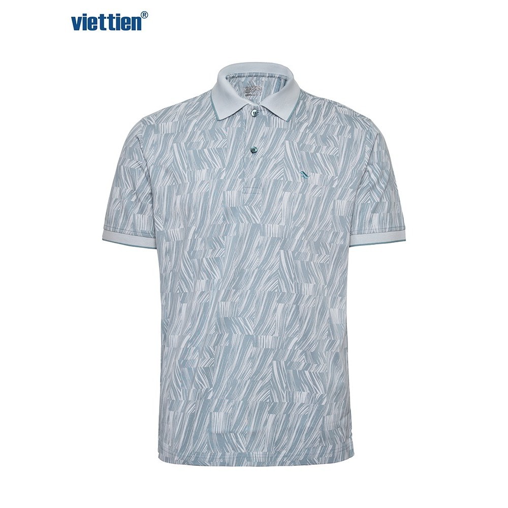 Viettien SMART CASUAL 棉質常規版型無口袋 Polo T 恤 - 6R3401CFZP051