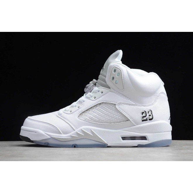 Air Jordan 5 復古金屬白 136027-130跑鞋2015 D0ru