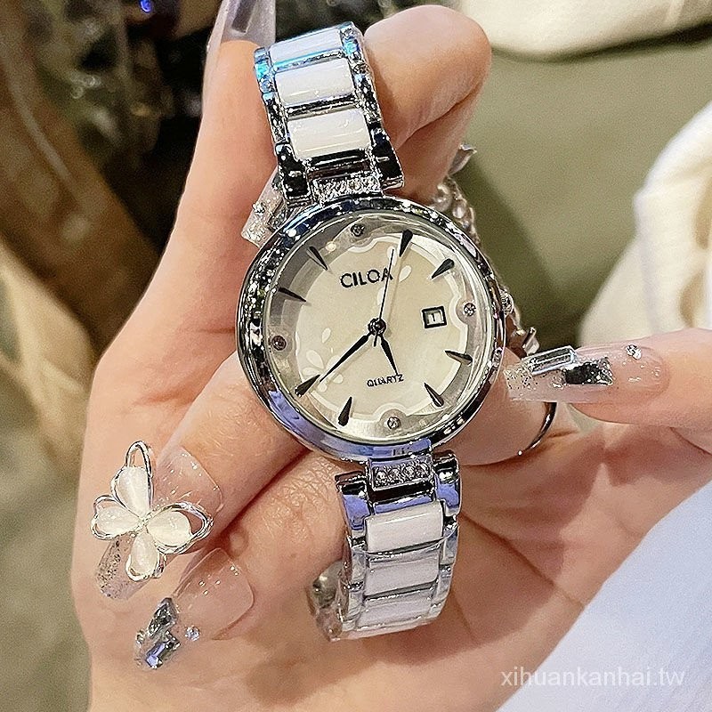 陶瓷手錶女版氣質高級感輕奢小眾職場正品名牌石英鑲鑽爆款