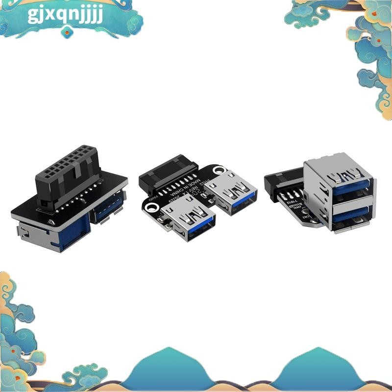 20pin 到雙 USB3.0 適配器轉換器台式機主板 19 Pin/20P 接頭到 2 端口 USB A 母連接器 g