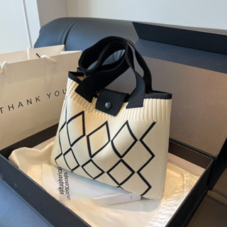 通勤包 Commuter Bag【2113人好評】24韓版時尚女包針織包手提包斜揹包手拎上班族通勤收納包現貨 熱賣 25