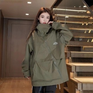 son665|山係戶外防水防風外套衝鋒衣外套男女鞦季新款寬鬆大尺碼機能外套工裝夾剋美式潮牌戶外休閒運動外套連帽上衣