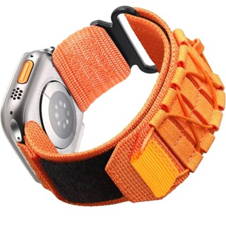 尼龍錶帶戰術運動錶帶相容 Apple Watch 9 Ultra 2 49mm iwatch 系列 8 7 6 SE 5