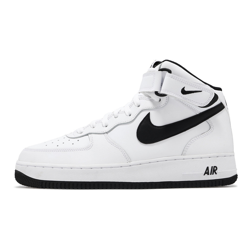 Nike 休閒鞋 Air Force 1 Mid 07 白 黑 中筒 AF1 男鞋 魔鬼氈 ACS DV0806-101