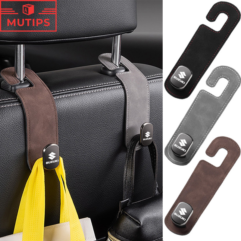 SUZUKI 鈴木汽車後座絨面革掛鉤手提包包儲物衣架適用於 Swift Ertiga S-Presso XL7 Cele