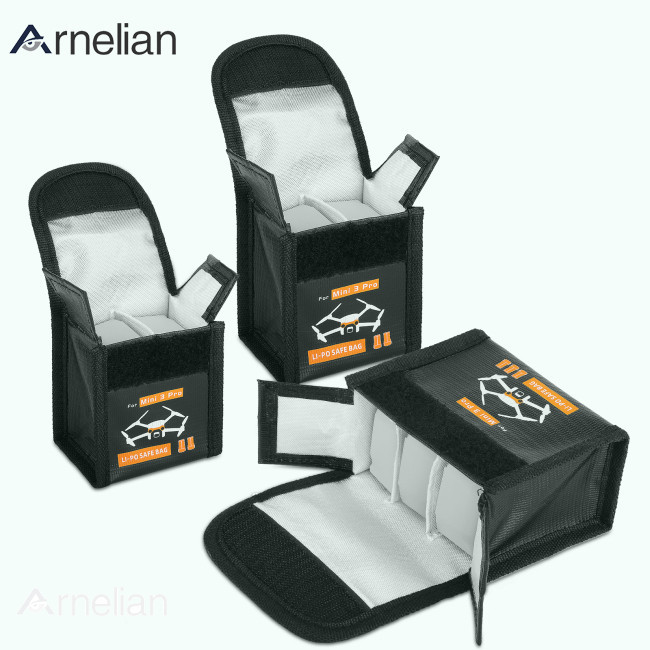 Arnelian電池防爆包兼容dji Mini 3 Pro鋰電池阻燃保護安全