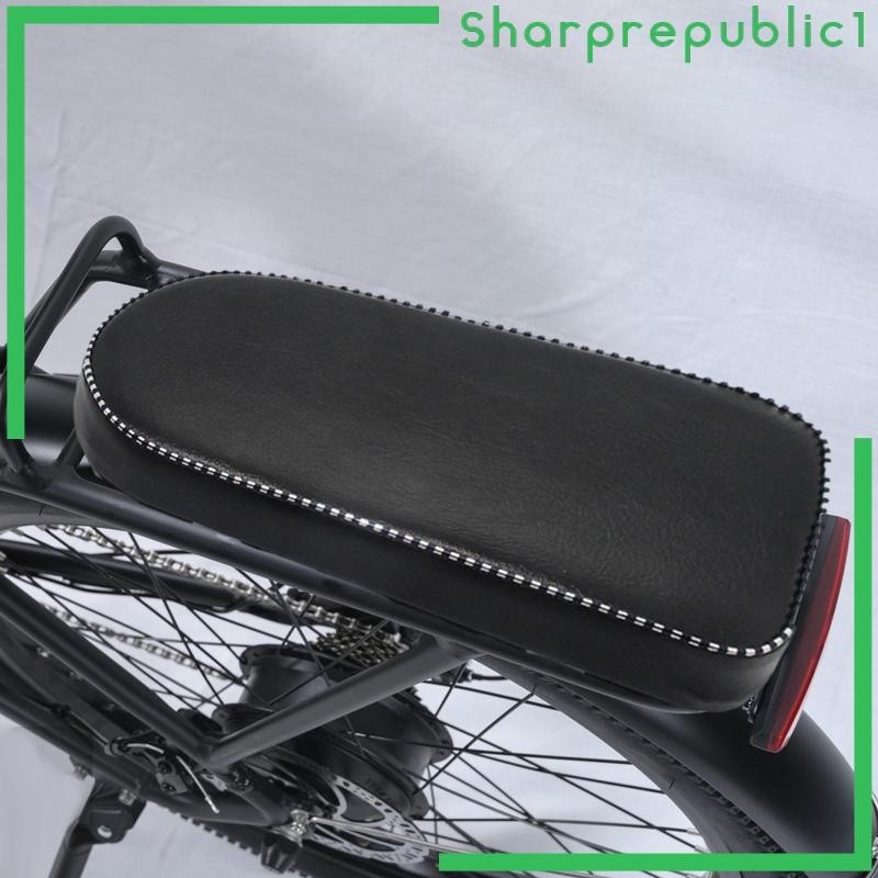 [Sharprepublic1] 自行車後座 PU 皮革後座墊更換部件柔軟加厚自行車座椅適用於自行車山地自行車