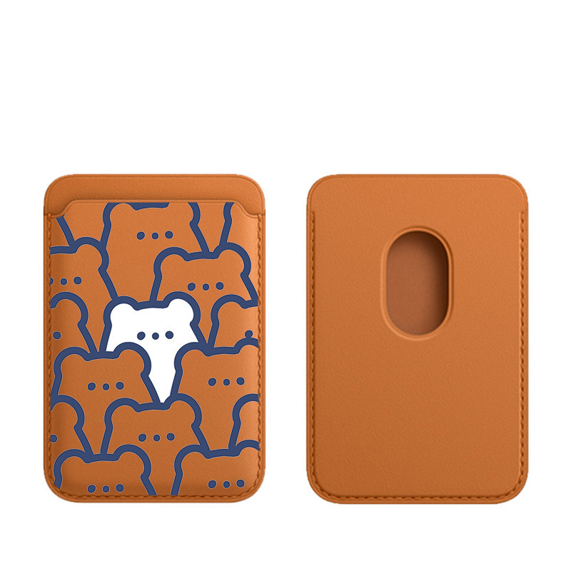 Magsafe 磁吸 卡包 卡套 皮革卡套 適用於iphone15pro磁吸卡套式小眾創意14promax證件錢包配件m