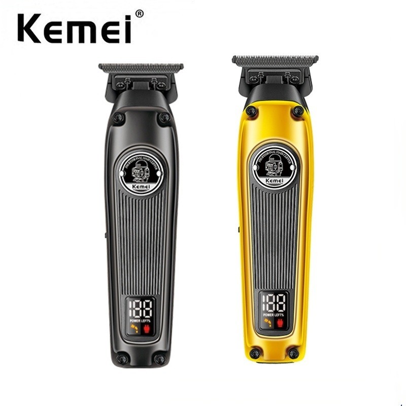 KEMEI 科美專業理髮器無線刷子理髮器零間隙電動切割機光頭整理