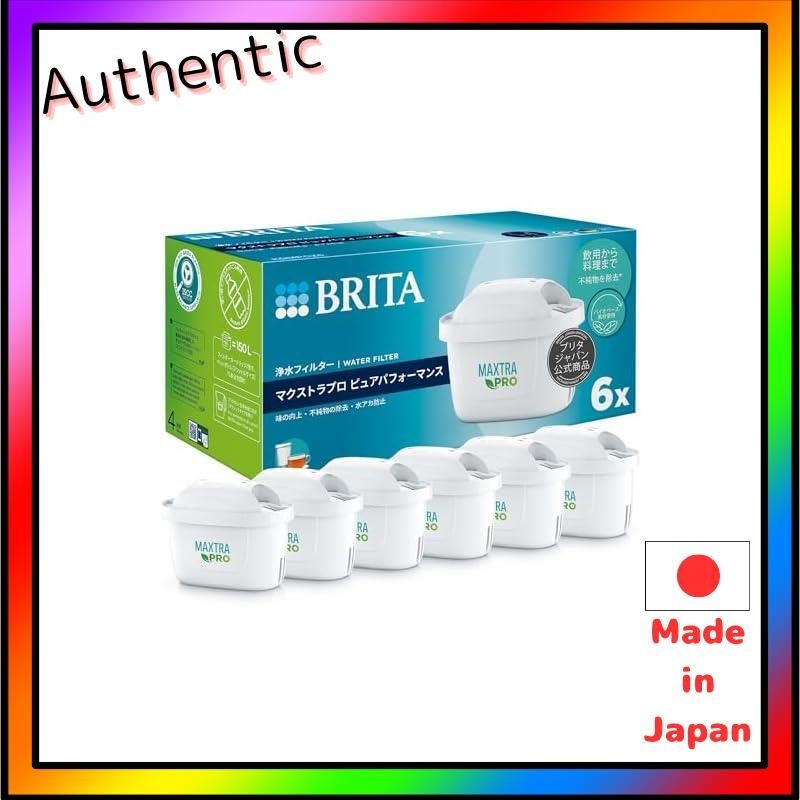 【日本直郵】Brita 碧然德 Maxtra Pro Pure Performance 净水器滤芯替换件，6 个装 [授