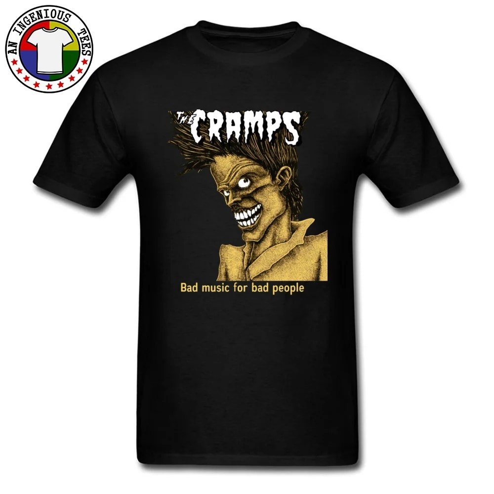 Cramps Crazy HipHop 搖滾音樂成人 T 恤休閒短袖服裝襯衫壞人音樂
