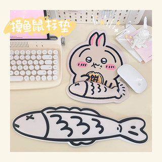 ✨💕原創可愛摸魚卡哇伊滑鼠墊護腕加厚3D矽膠軟墊手腕墊防滑鼠墊女辦公桌墊