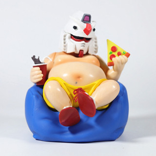 12cm日本機甲動漫胖高達rx-78-2謊言沙發披薩可樂q版pvc可動人偶模型收藏公仔玩具禮物